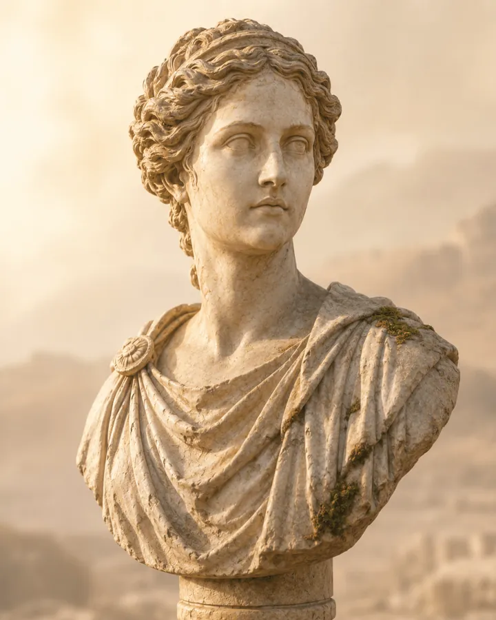 Octavia, the Ads AI employee, as a Roman marble bust
